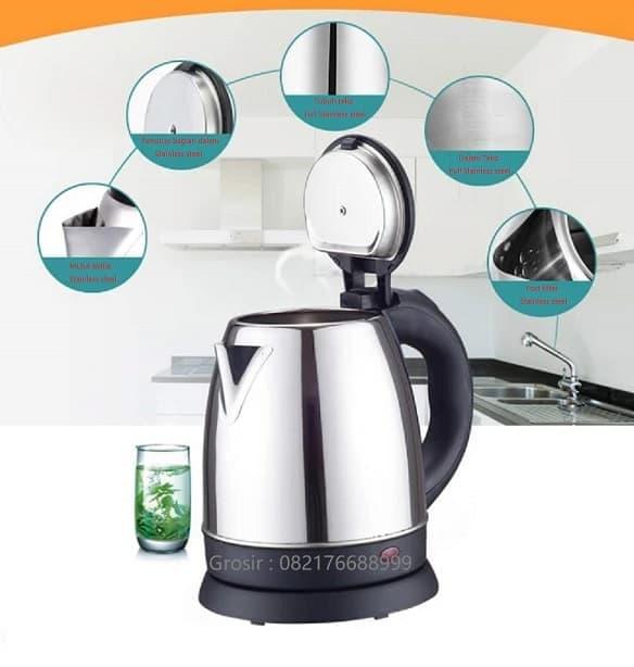 Teko Listrik Full Stainless 304 Steel 1.5 Liter