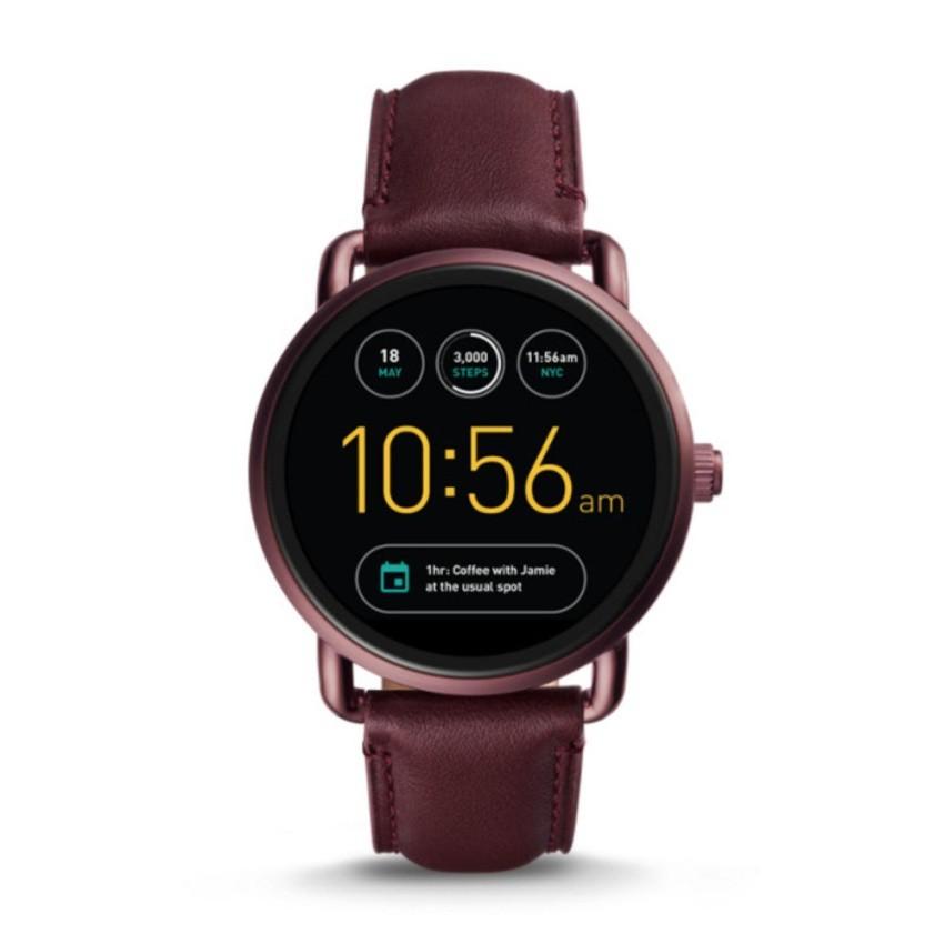 Fossil Gen 2 Smartwatch FTW2113 - Q Wander Wine Leather