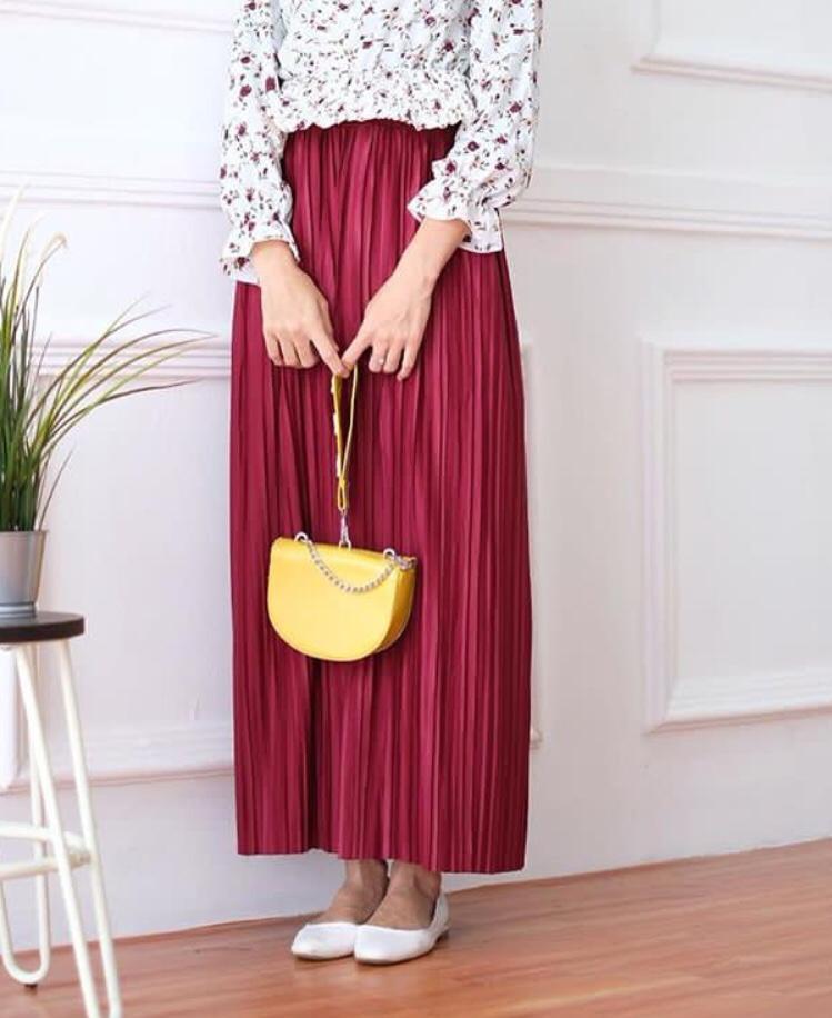 Rok Plisket / Rok Prisket / Rok Panjang Plisket / Rok Panjang Pliket Wanita