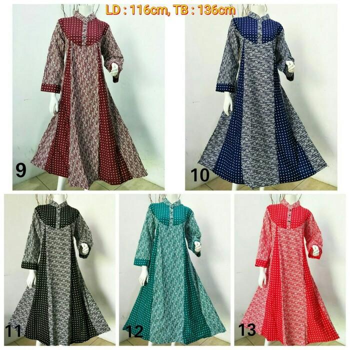Gamis etnik(baju hamil) motif garis