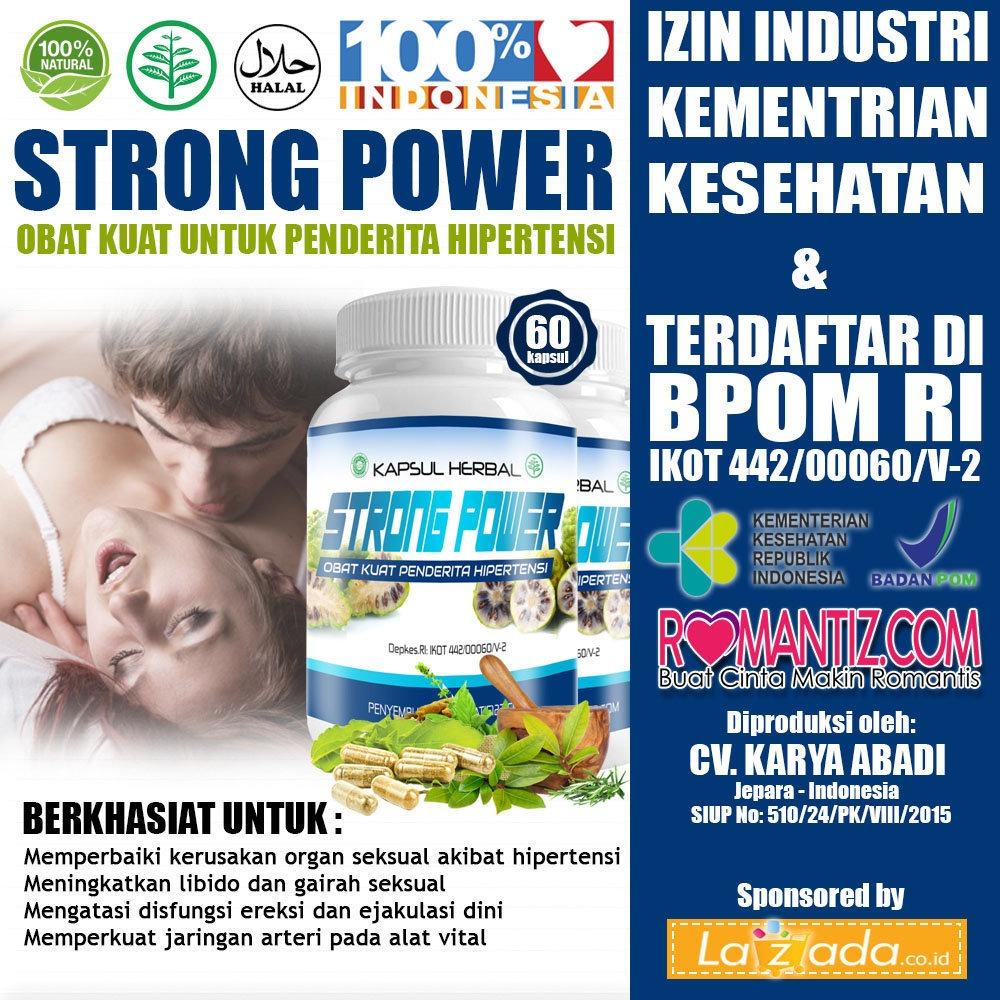 Obat Herbal Kuat Sex Atasi Impotensi Khusus Pria Dewasa Penderita Darah Tinggi - Strong Power  Asli Original BPOM