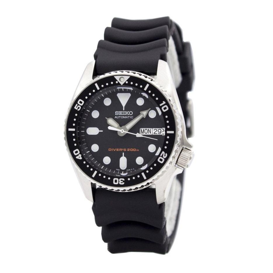 Seiko SKX013K1 Automatic Divers 200M Black Dial Rubber Strap