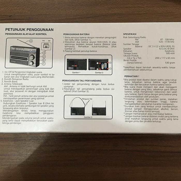 RADIO PANASONIC RF5270 AM FM Portable 500mW - 3 .