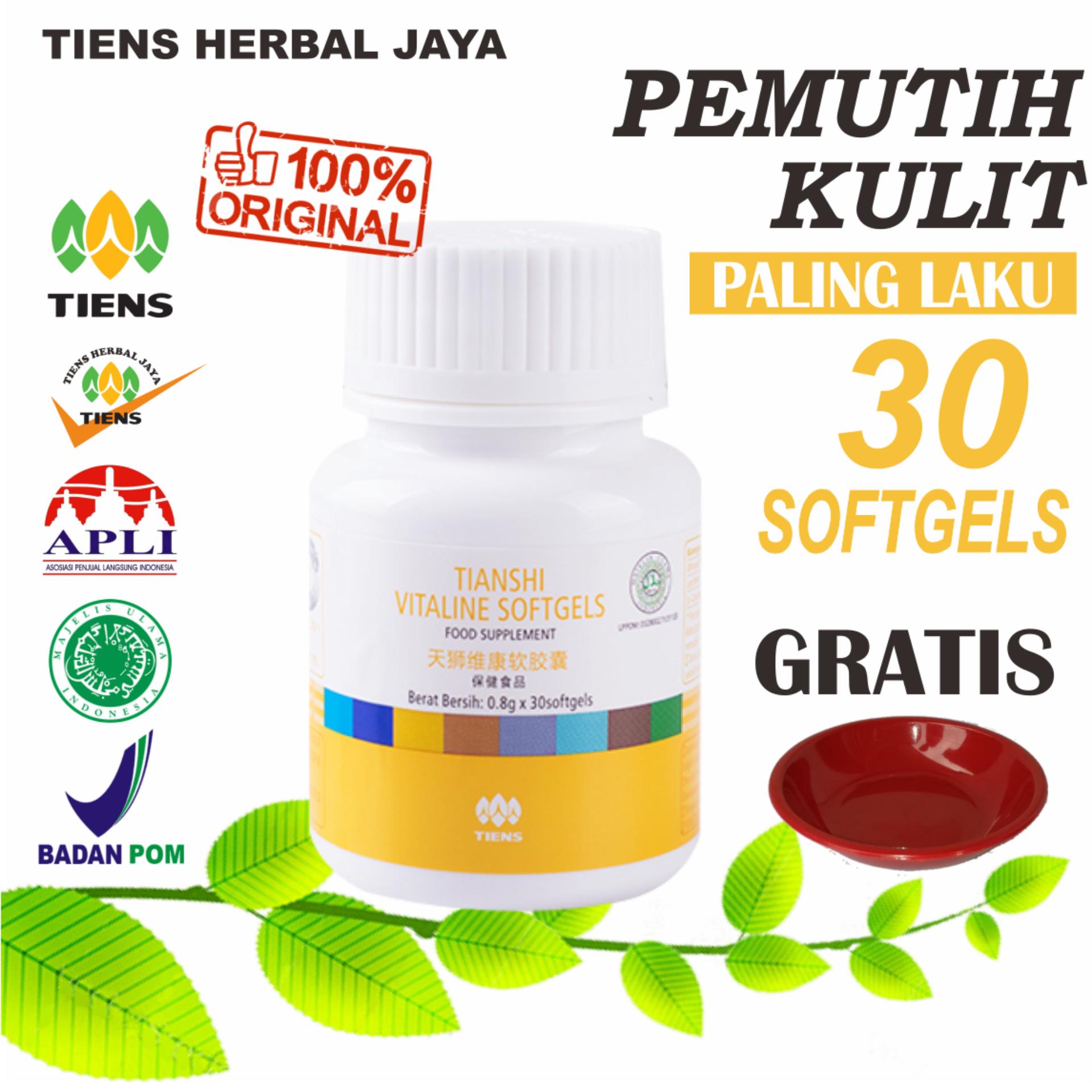 Tiens Vitaline Pemutih Kulit Herbal Alami (30 softgels) PROMO.! By Tiens Herbal Jaya
