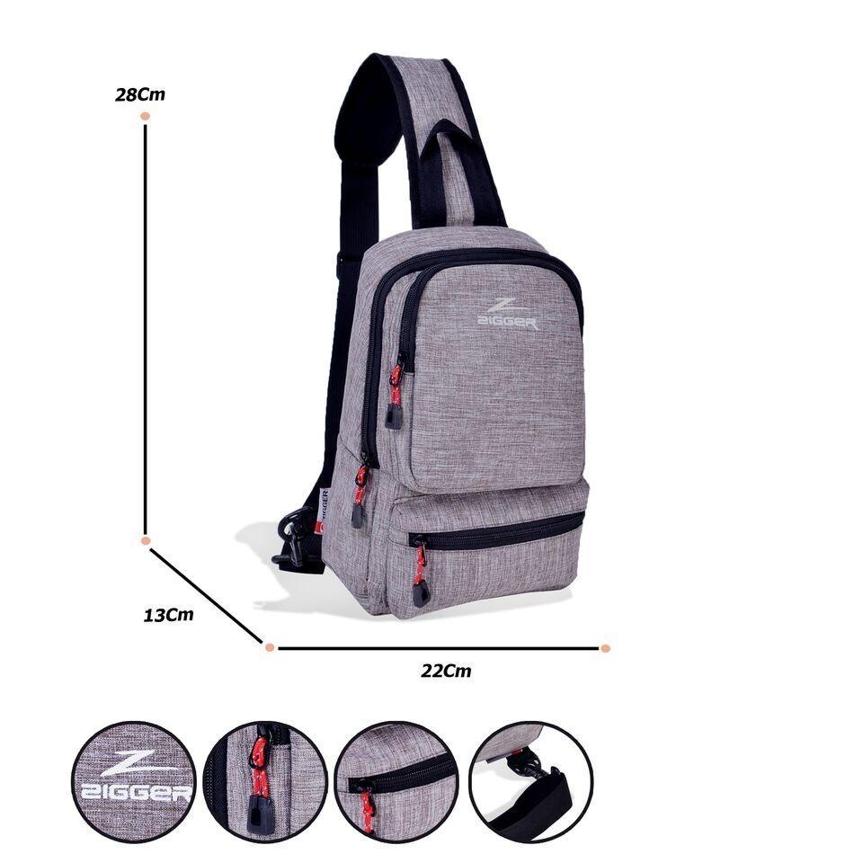 Tas Selempang Pria Sling bag waistbag Zigger Sport 90003- ZV Tali Satu - Grey