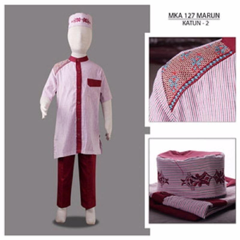 MKA127Marun(5-7tahun) koko anak eksklusif fashion