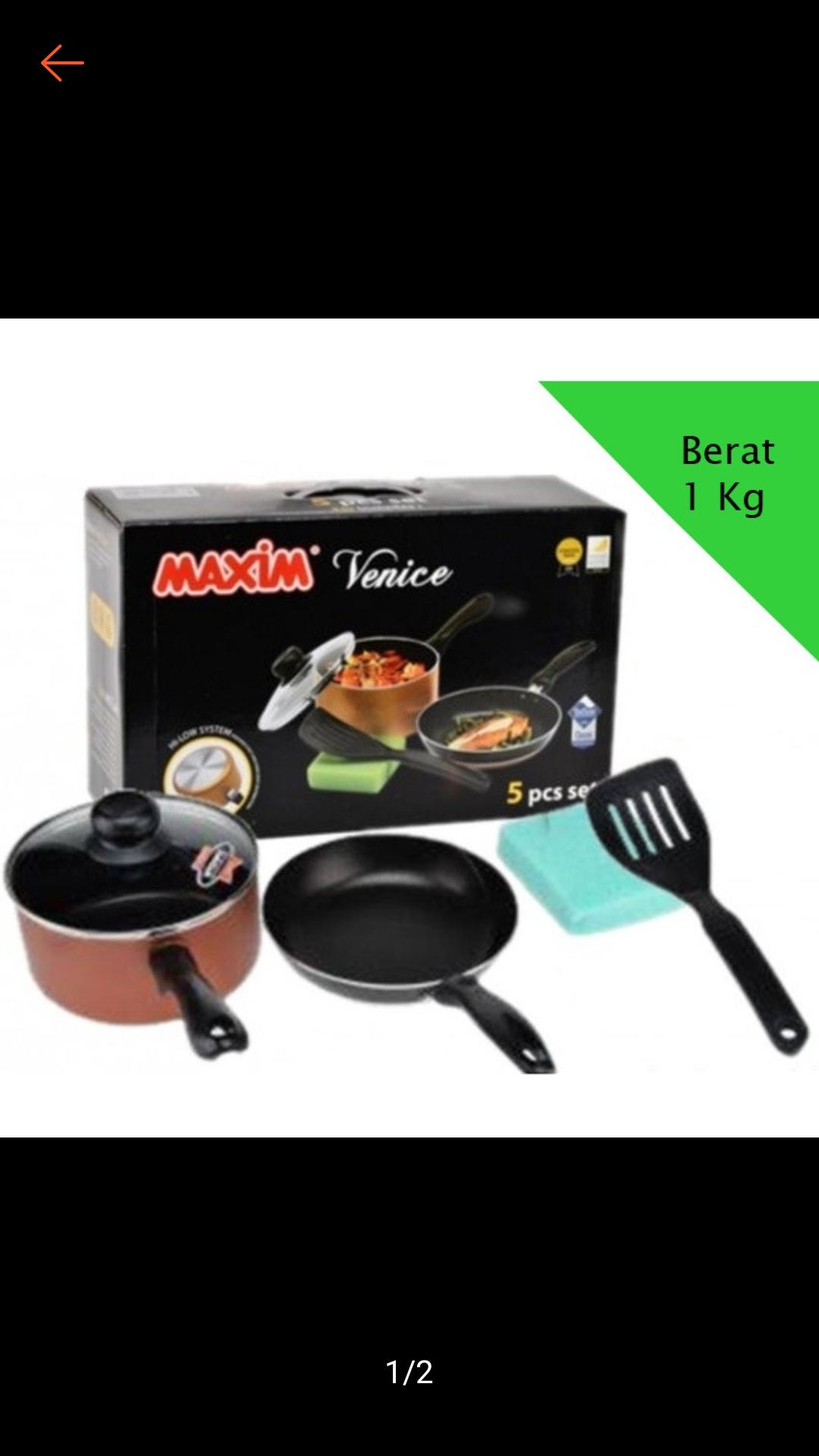 ND MAXIM Venice 5 Pcs Panci Penggorengan Teflon set