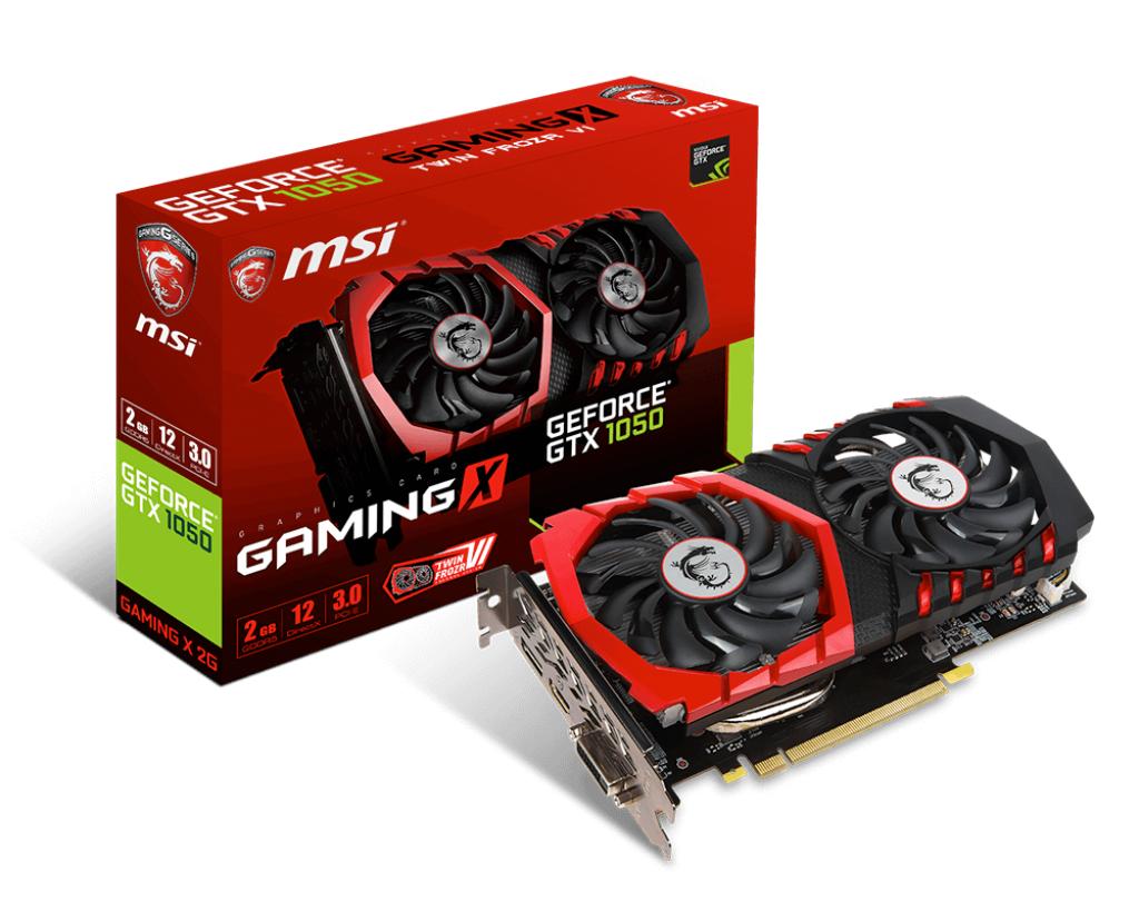 VGA CARD MSI GTX 1050 GAMING X 2G