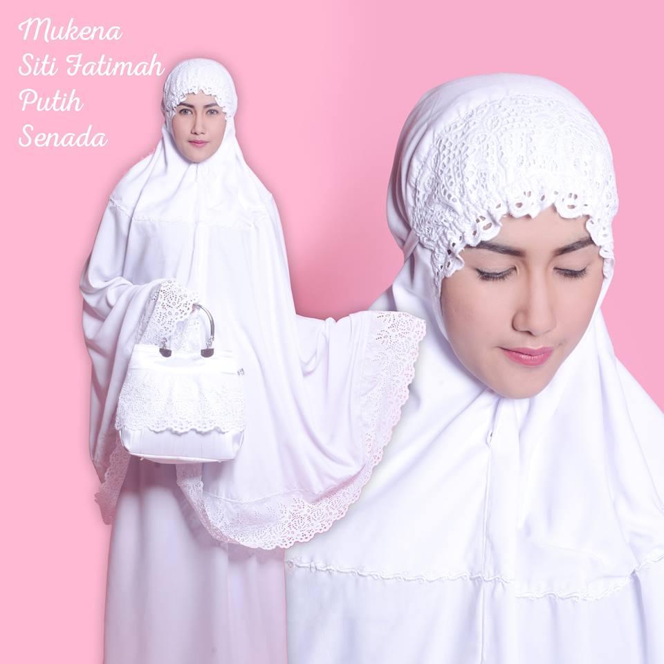 TERLARIS!!! MUKENA DEWASA BORDIR SITI FATIMAH PUTIH-PUTIH (SENADA) mukena mewah / mukena dewasa / mukena tatuis / mukena anak / mukena bali / mukena katun jepang