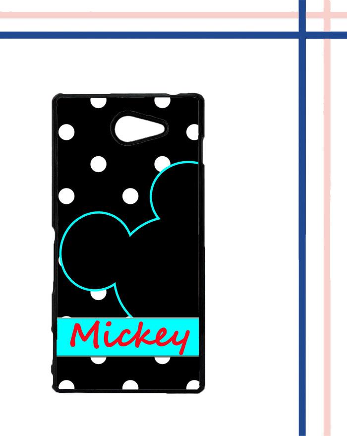 Casing gambar motif HARDCASE untuk hp Sony Xperia M2 mickey polkadot T0083