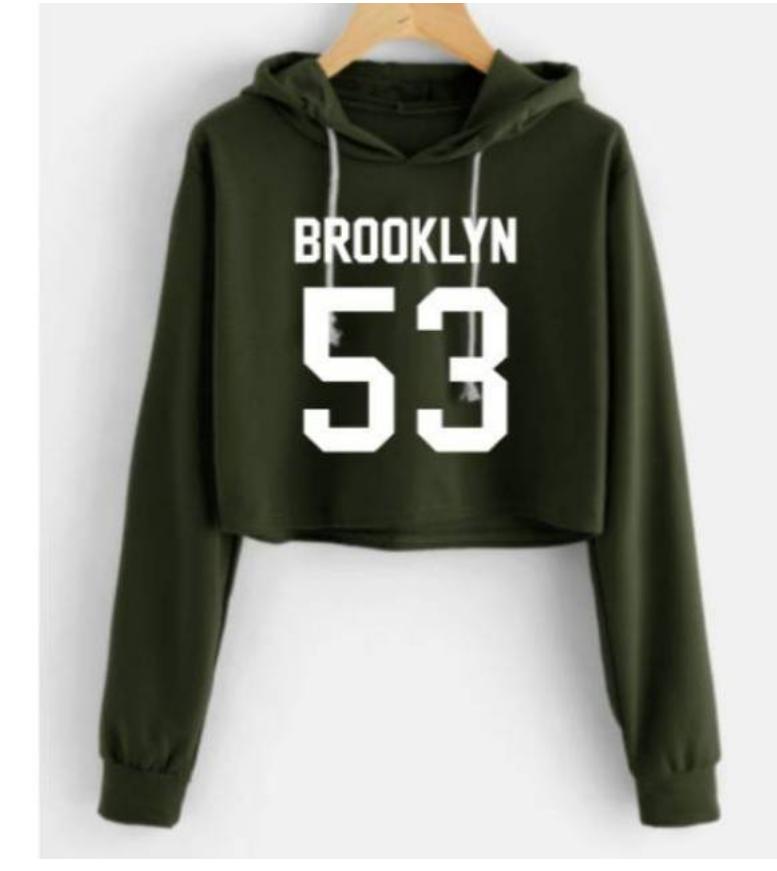 DaveCollection - SWEATER HOODIE CROP CEWE BROOKLYN 53 TALI LONG SLEEVE NO.180