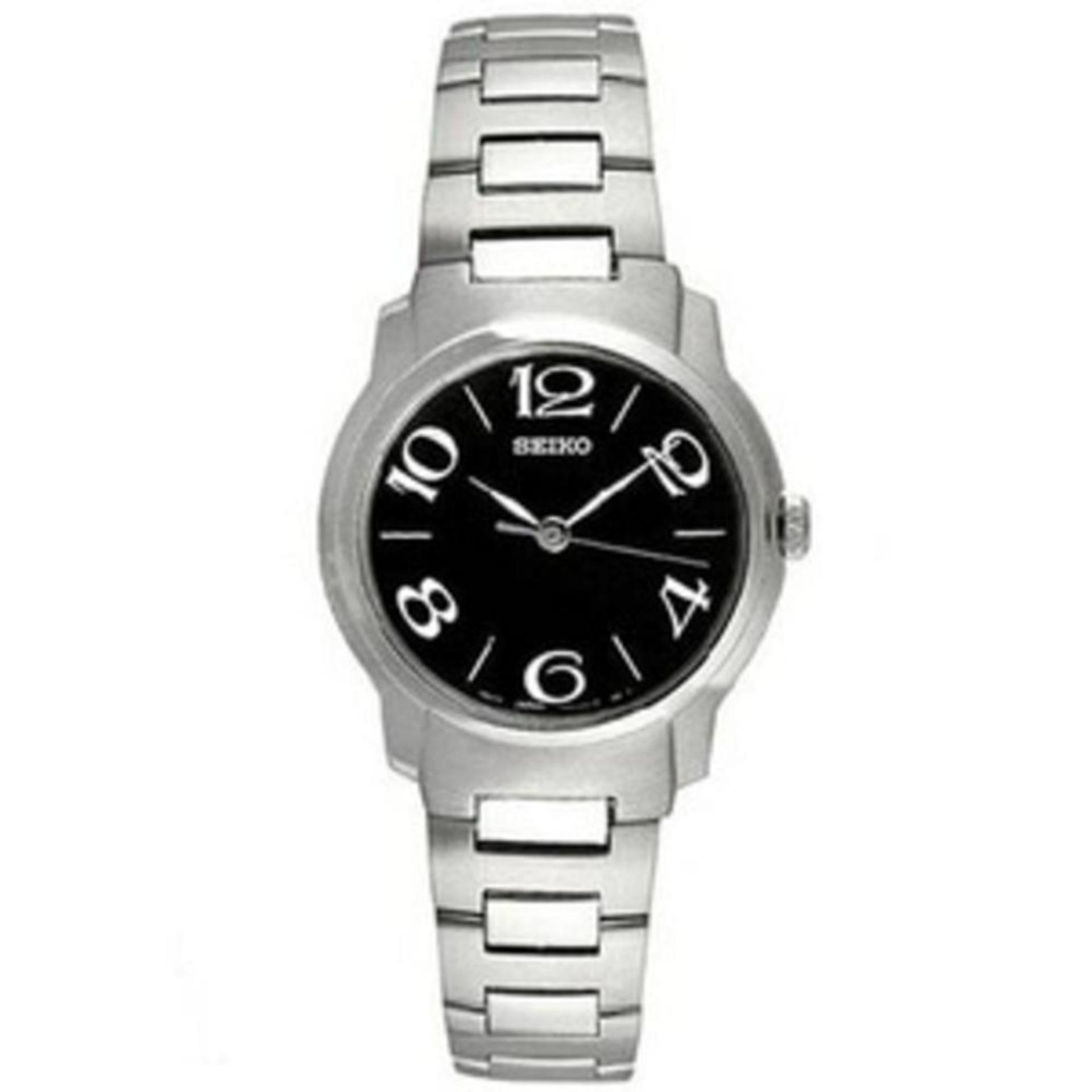 Jam Tangan Wanita Seiko Classic SNF269 Strap Stainless Steel Black