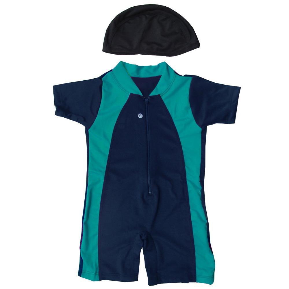 Baju Renang Bayi Unisex dengan Topi