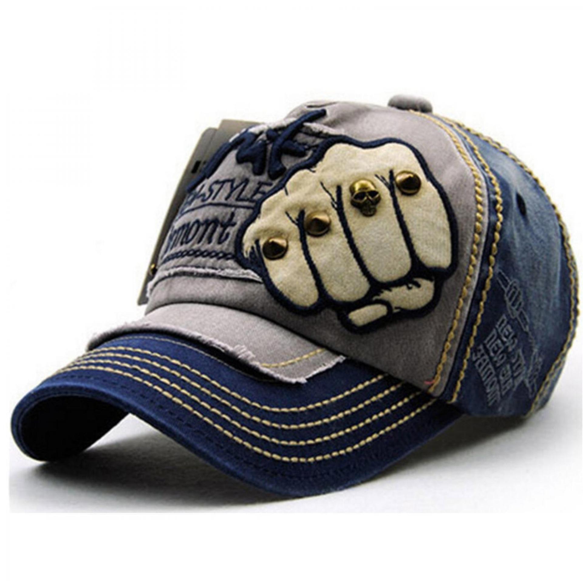 Orlando Jamont Punch Topi Baseball Snapback New Style Vintage Classic Unisex Topi Bisbol - Biru