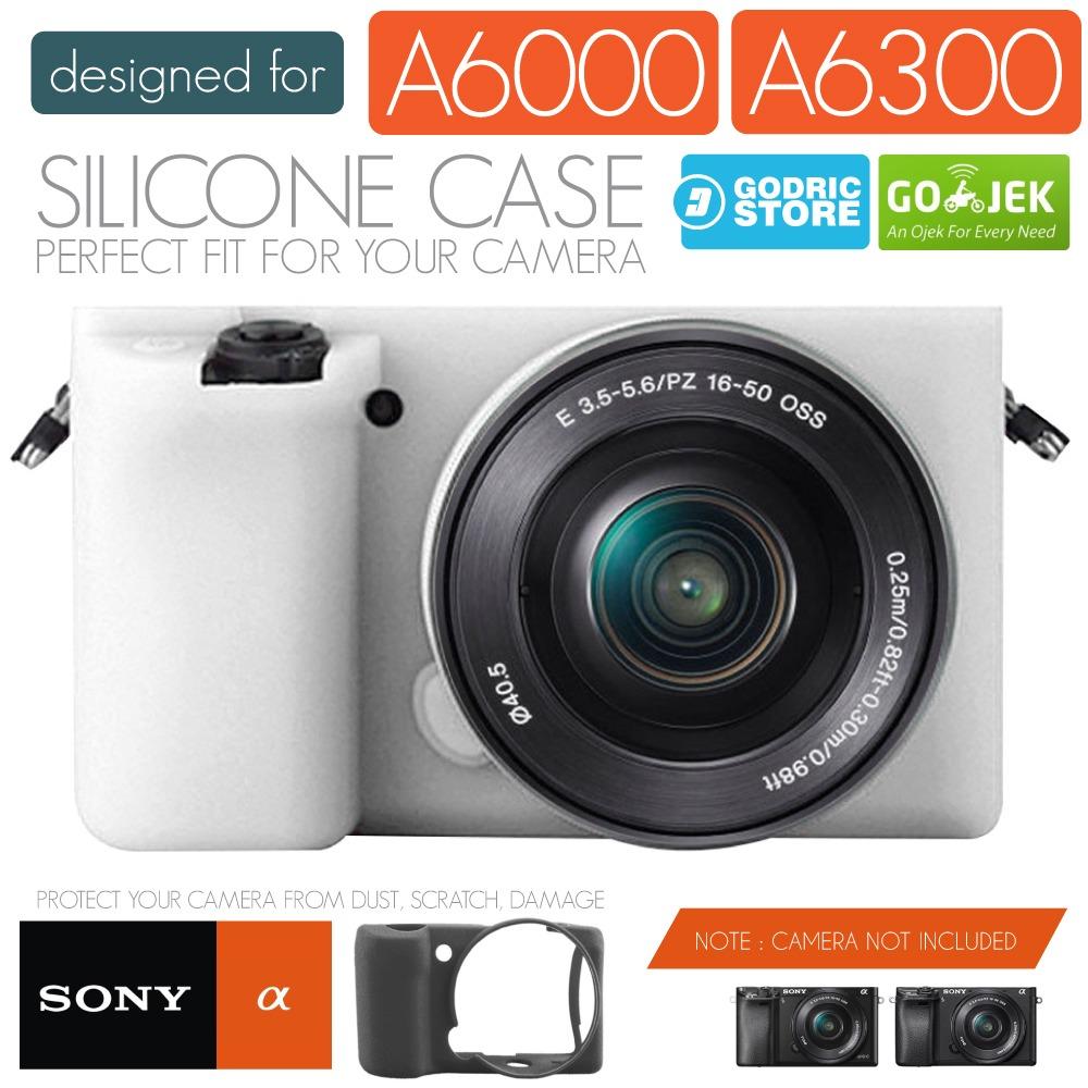 Godric Silicone Sony Alpha A6000 A6300 Silikon Case / Sarung Silicon Kamera Mirrorless - Putih