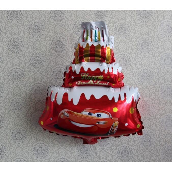 BALON FOIL CAKE CARS BALON ULANG TAHUN CARS KECIL