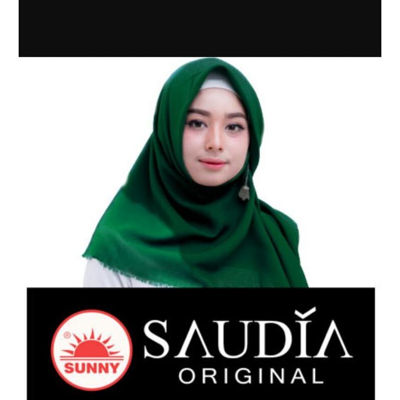 Hijab Segi Empat Saudia By Sunny Original Motif Polos ( BUKAN YANG KW )