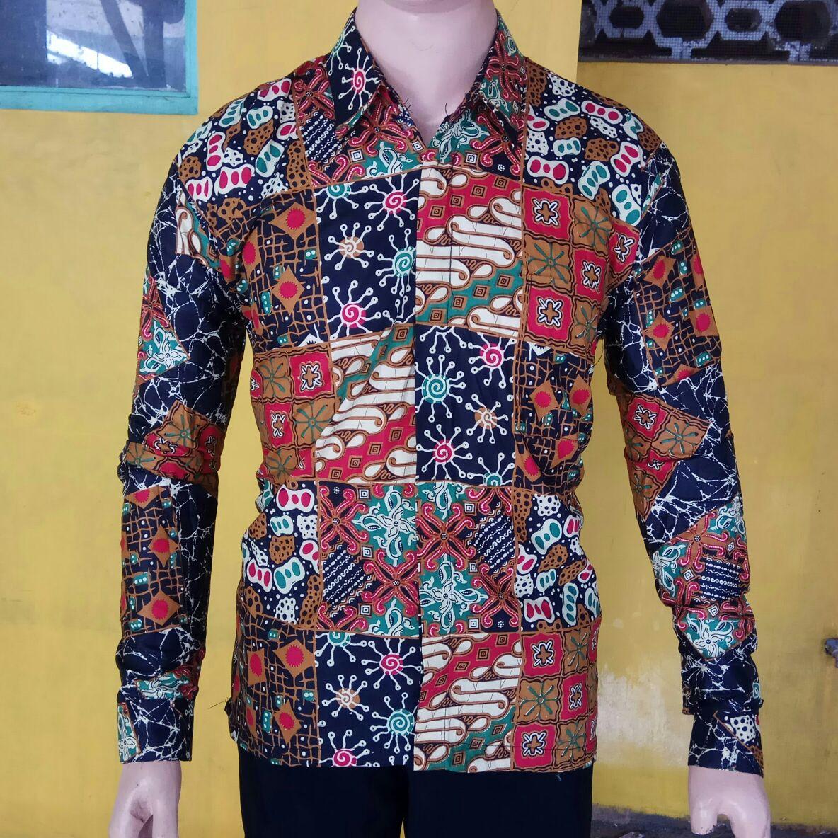 Model kemeja batik pria lengan panjang kemeja batik pria lengan panjang eksklusif kemeja batik pria lengan panjang terbaru Motif Arjuna