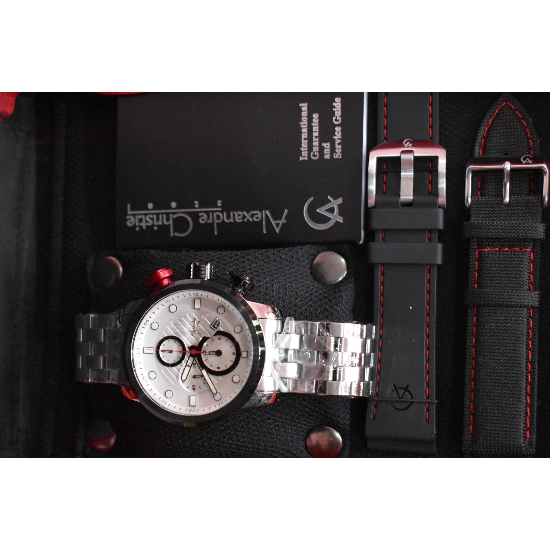 Features Jam Tangan Alexandre Christie Pria Ac 6163 Mc Ac6163 Silver Detail Gambar Jam Tangan Alexandre Christie Pria AC 6163 MC AC6163 Silver White Plate Original Terbaru