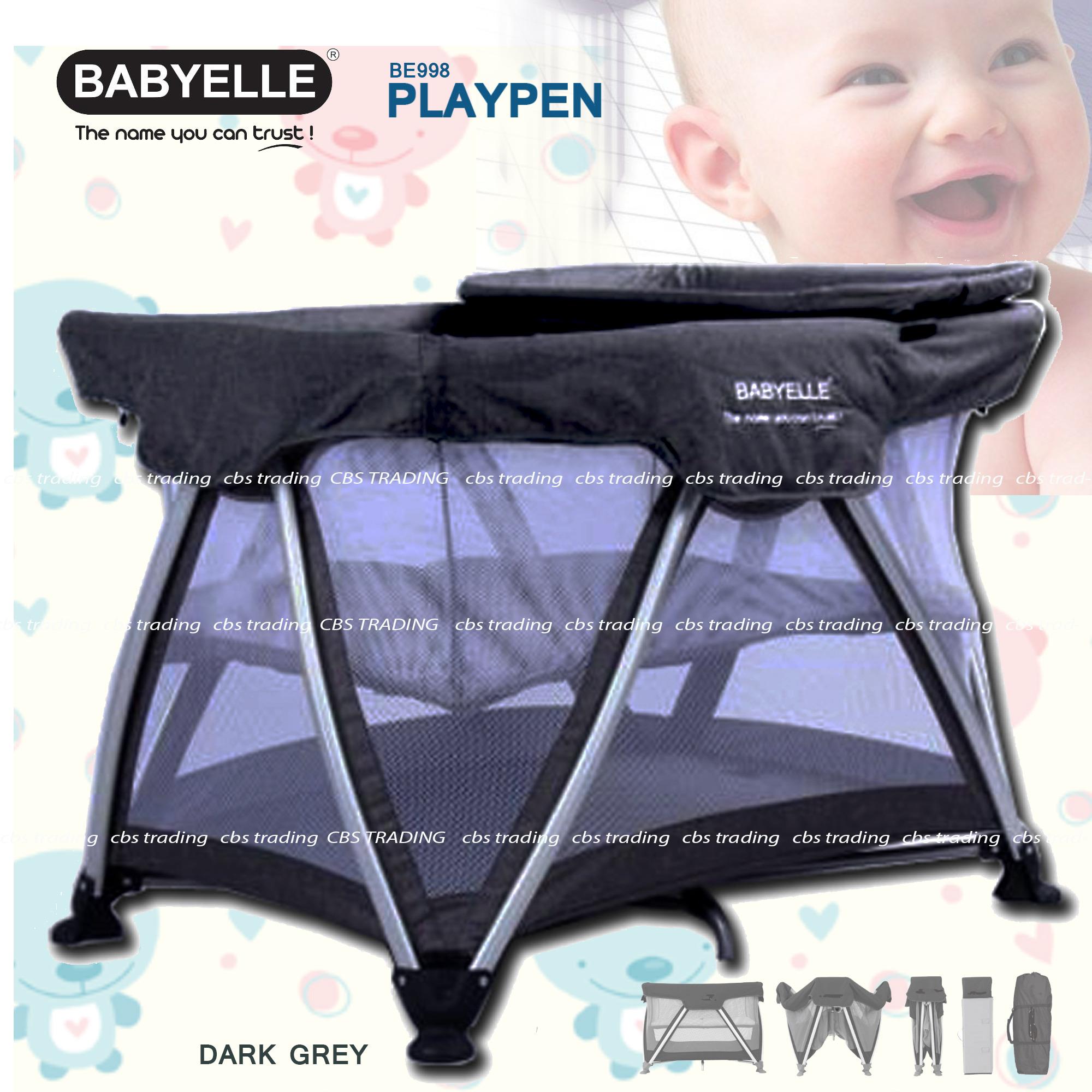 Babyelle Baby Box Playard Playpen New 998 - Box Bayi - Ranjang Bayi - Abu2 By Cbs Trading