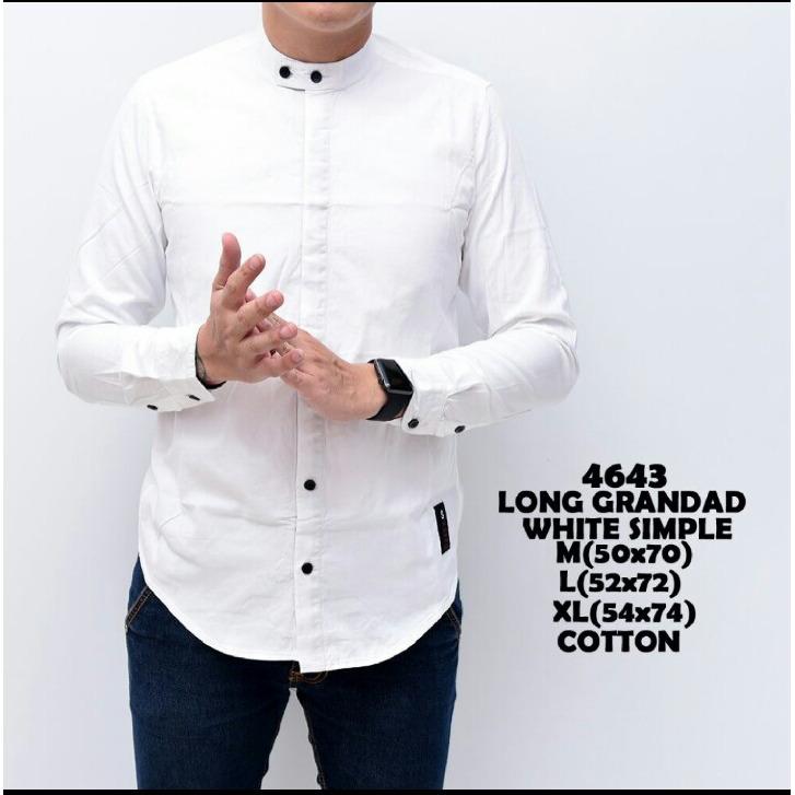 bajuku murah  kemeja koko pria warna putih unisex kemeja pria lengan panjang  kerah lipat garis garis atasan pria fashion pria kemeja distro kantor kerja casual formal batik sweater kaos oblong long sleeves short sleeves superhero superman batman