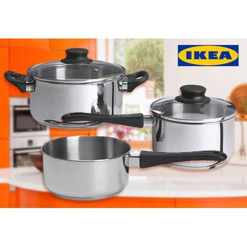 Jual IKEA ANNONS Set 5 Unit Peralatan Memasak- Kaca- Stainless Steel R