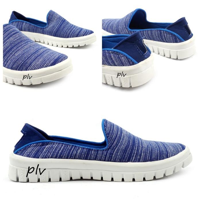 JUAL Sepatu Sneakers Slip On Wanita Canvas Casual Santai US101