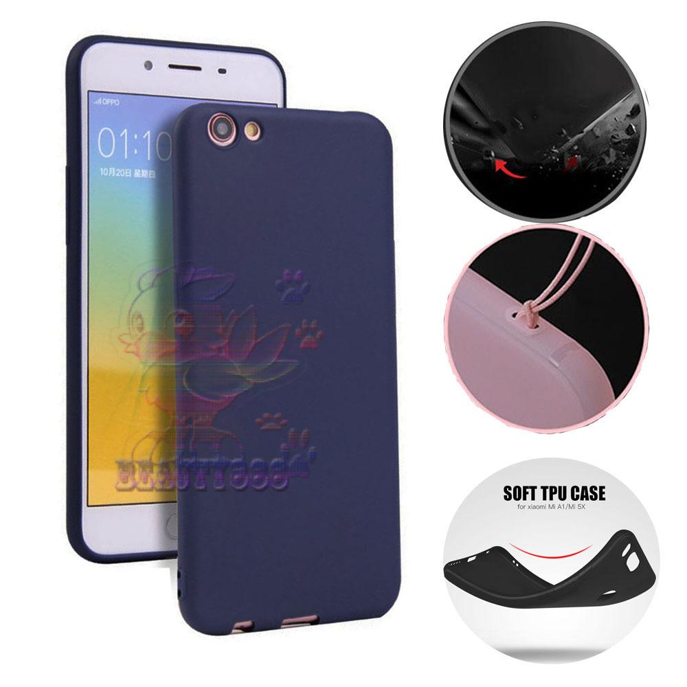 Lize Case Oppo A71 Rubber Silicone Anti Glare Skin Back Case / Silikon Oppo A71 / Jelly Case / Ultrathin / Soft Case Slim Blue Matte Oppo A71 / Casing Hp / Baby Skin Case - Navy / Biru Tua