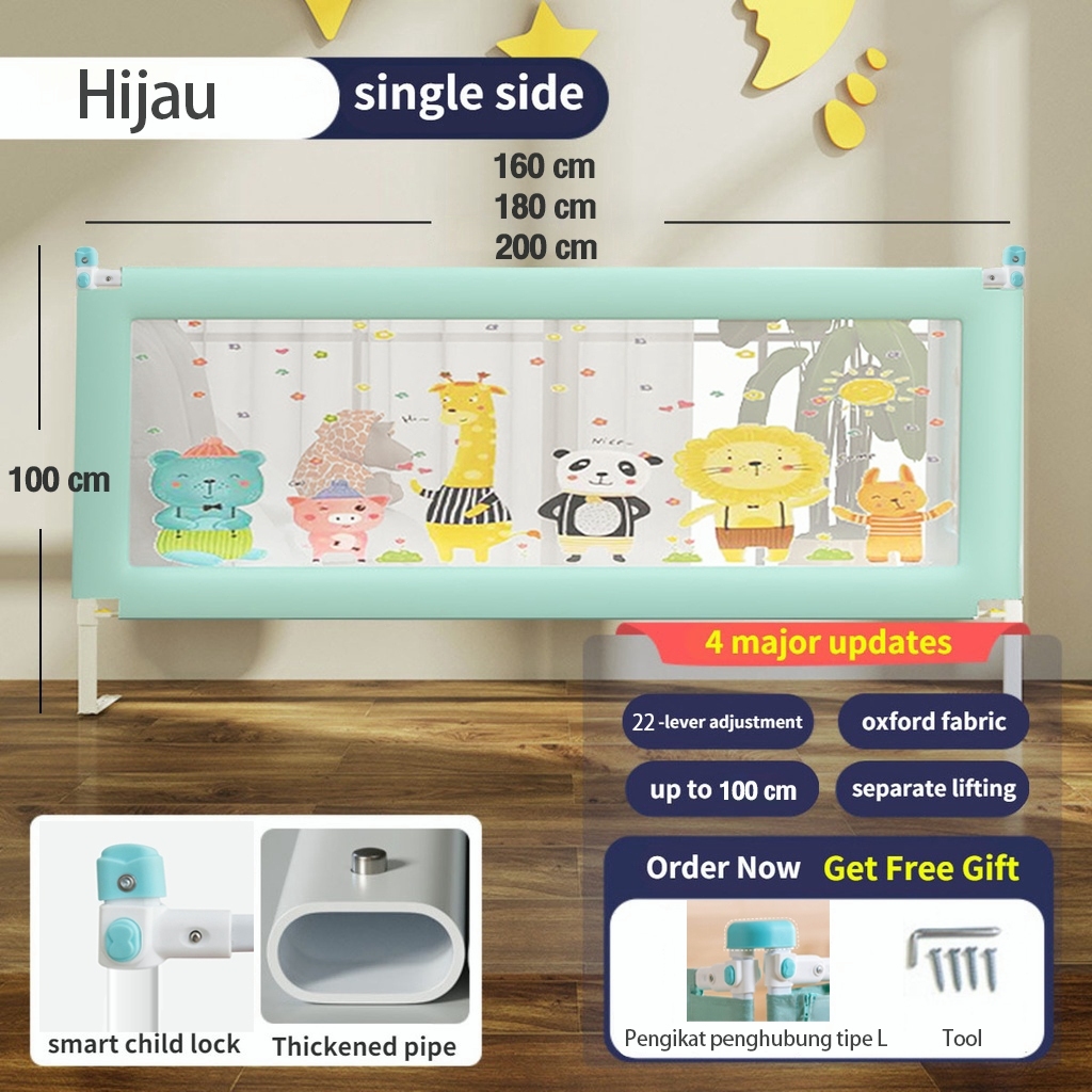 Pagar Tempat Tidur Bayi Bedrail Pengaman Kasur Anti Jatuh Safety Guard Universal