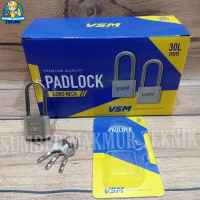 Gembok Nekel Murah Leher Panjang Pagar Kunci Pintu Square Padlock 30 mm 30 mili