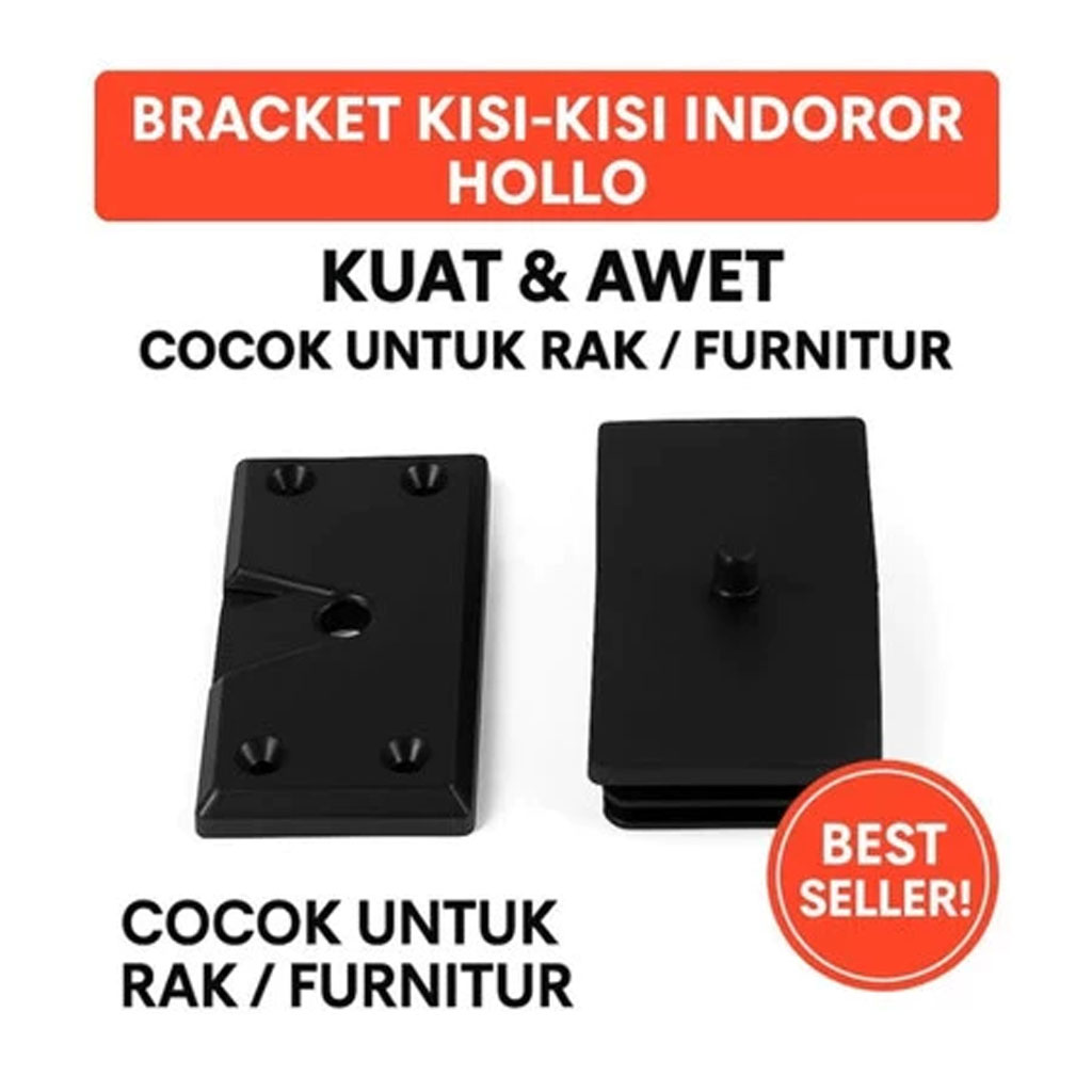 Set Komplit Bracket Hollow WPC 10x5 Penyangga Kisi-Kisi Partisi Dudukan Partisi Indoor