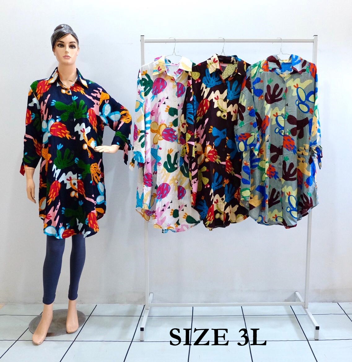NHM Kemeja Tunik Muslim Jumbo 3L Atasan Wanita Tunik nhm kemeja tunik muslim jumbo 3l atasan wanita tunik