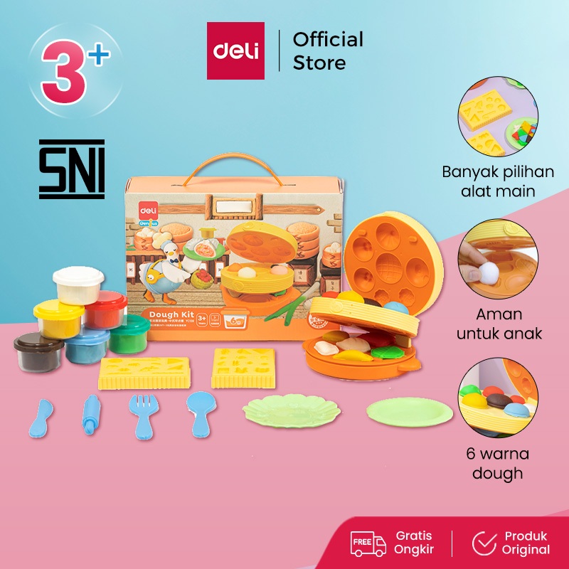 Deli Genius Mainan Playdough Set B Dough Dimsum Anak / Cetakan Creative Craft / Mainan Kreasi Edukasi YC139