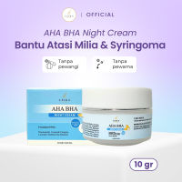 Leika Skincare Night Cream AHA BHA Resmi BPOM Cream Khusus Milia dan Bruntusan Tanpa Pengharum & Pewarna Tambahan Cream Milia di Bawah Mata Cream Bruntusan Milia Jerawat dan Bekas Jerawat Obat Penghilang Milia Untuk Semua Jenis Kulit