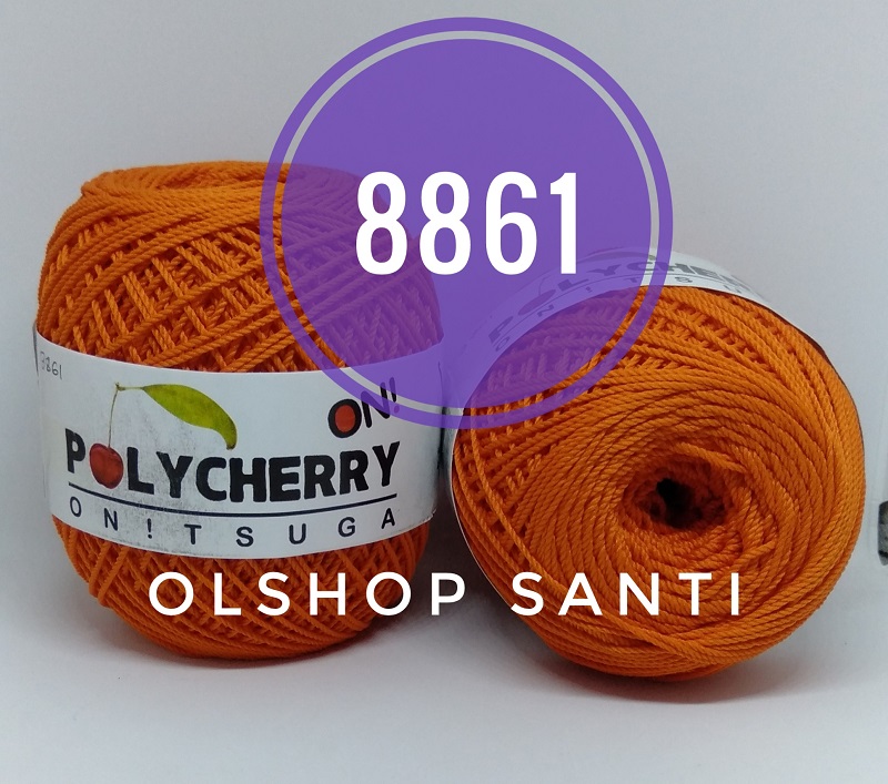 Benang Rajut Polycherry ONITSUGA warna Orange (8861)