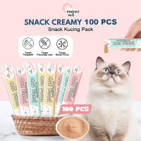 Pawitive Vibes Paket Snack Creamy Kucing Isi 100 pcs snack kucing wet food