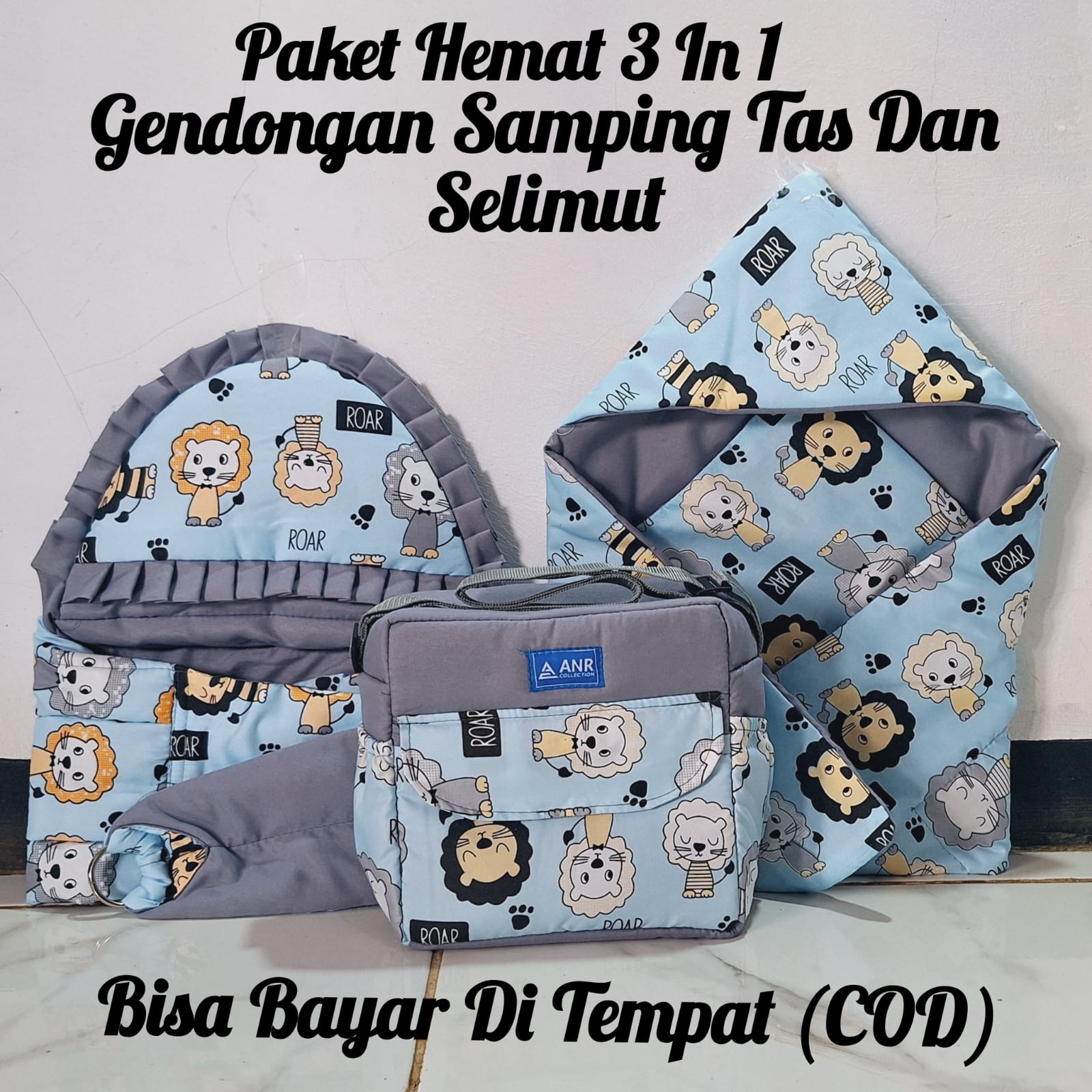 Paket Hemat 3 in 1 Tas Bayi Gendongan Bayi Dan Selimut Motif Terlaris