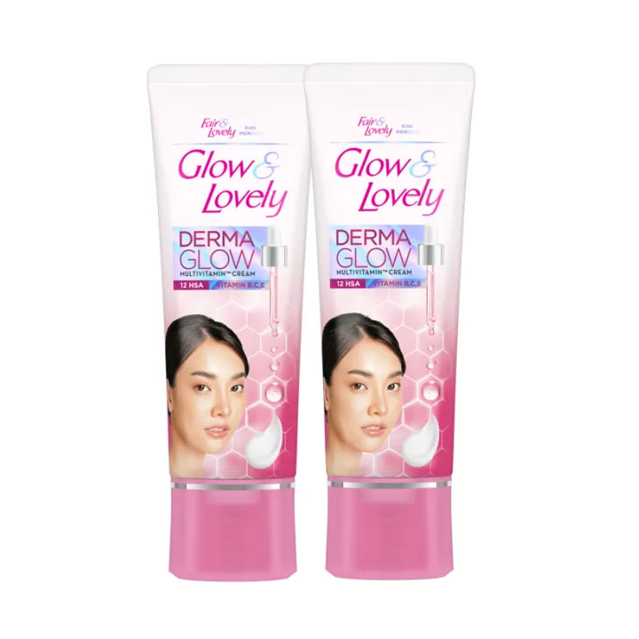 Glow & Lovely DermaGlow Multivitamin Cream 46gr (Wajah +40% Lebih Cerah Glowing) x2