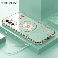 （Lokal Ready）Hontinga Softcase Case Casing hp VIVO V27e V27 5G V25 V25E V21 V23 V23E 5G 4G V11 Pro Casing Cartoon Shining Bear Warna Solid Mewah Berlapis Lembut silikon TPU kesing Case hp Anti Gores Air Karet untuk Anak softcase