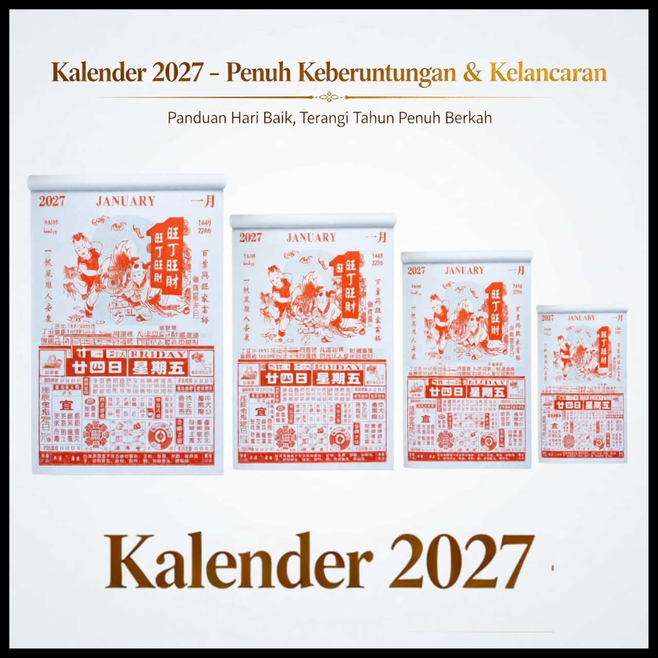 Kalender Calender Chinese Sobek Robek Harian Tahun Baru 2027