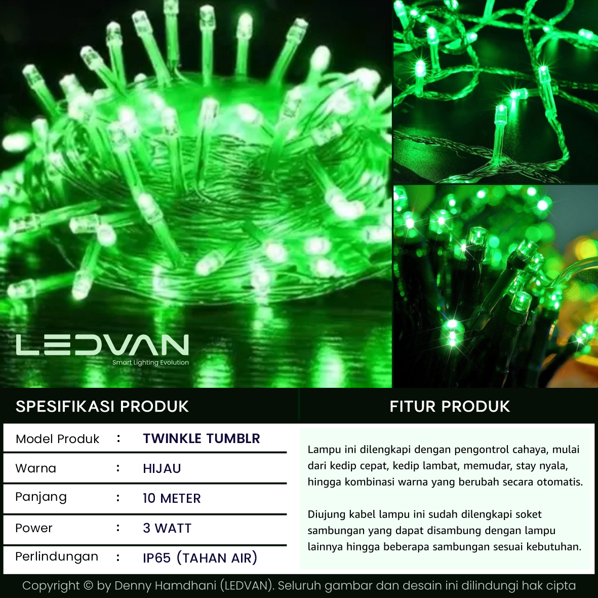 Lampu Hias LED Twinkle Tumblr Bintang RGB Waterproof - Lampu dekorasi pesta perayaan 17 agustus lampu natal ramadhan ulang tahun baru hias kamar tidur taman pohon gapura kelap kelip disco indoor outdoor - LEDVAN