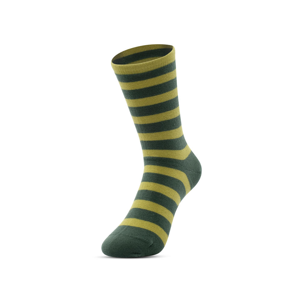 910010384 JR MOORLAND MID CUT STRIPE SOCKS - GRE