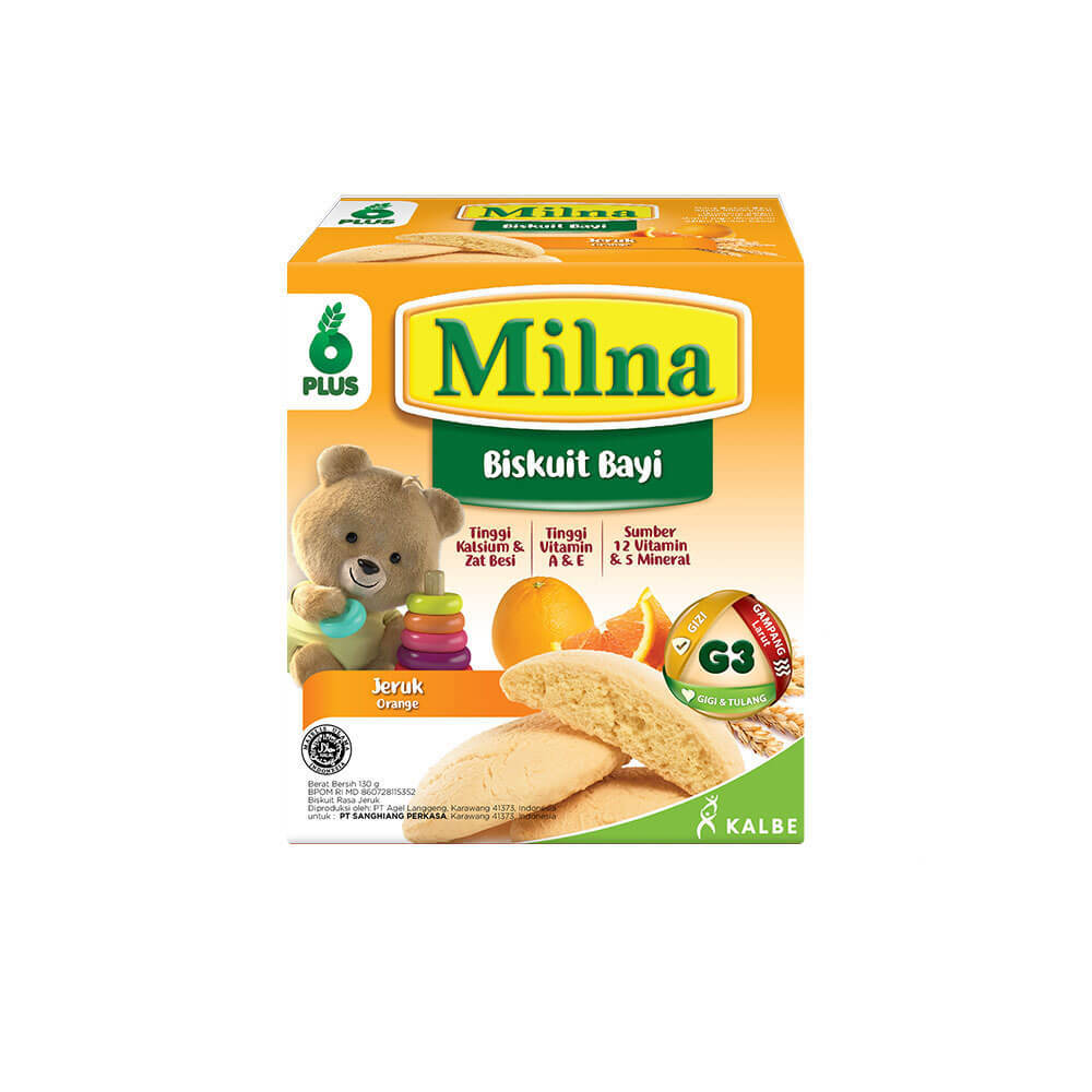 Milna Biskuit Bayi Kemasan 110 gr - Snack Bayi - Biskuit Anak Aneka Rasa