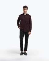 Broodis Kemeja Polos Cotton SOFTEE Black Lengan Panjang Slimfit