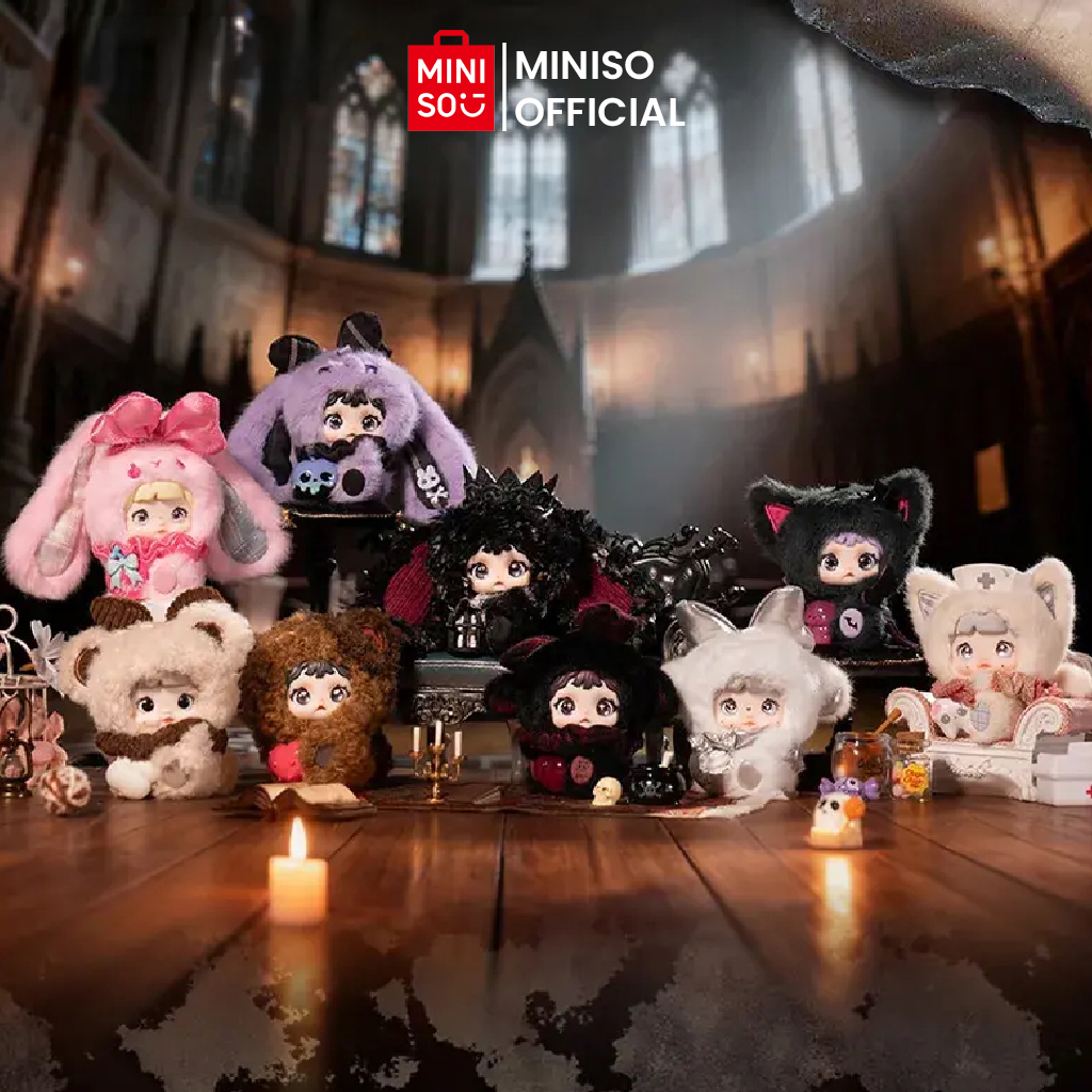 MINISO Nommi X Heymi - The Entwined Fate Series Plush Doll Blind Box Boneka Lucu Dekorasi Kamar B...