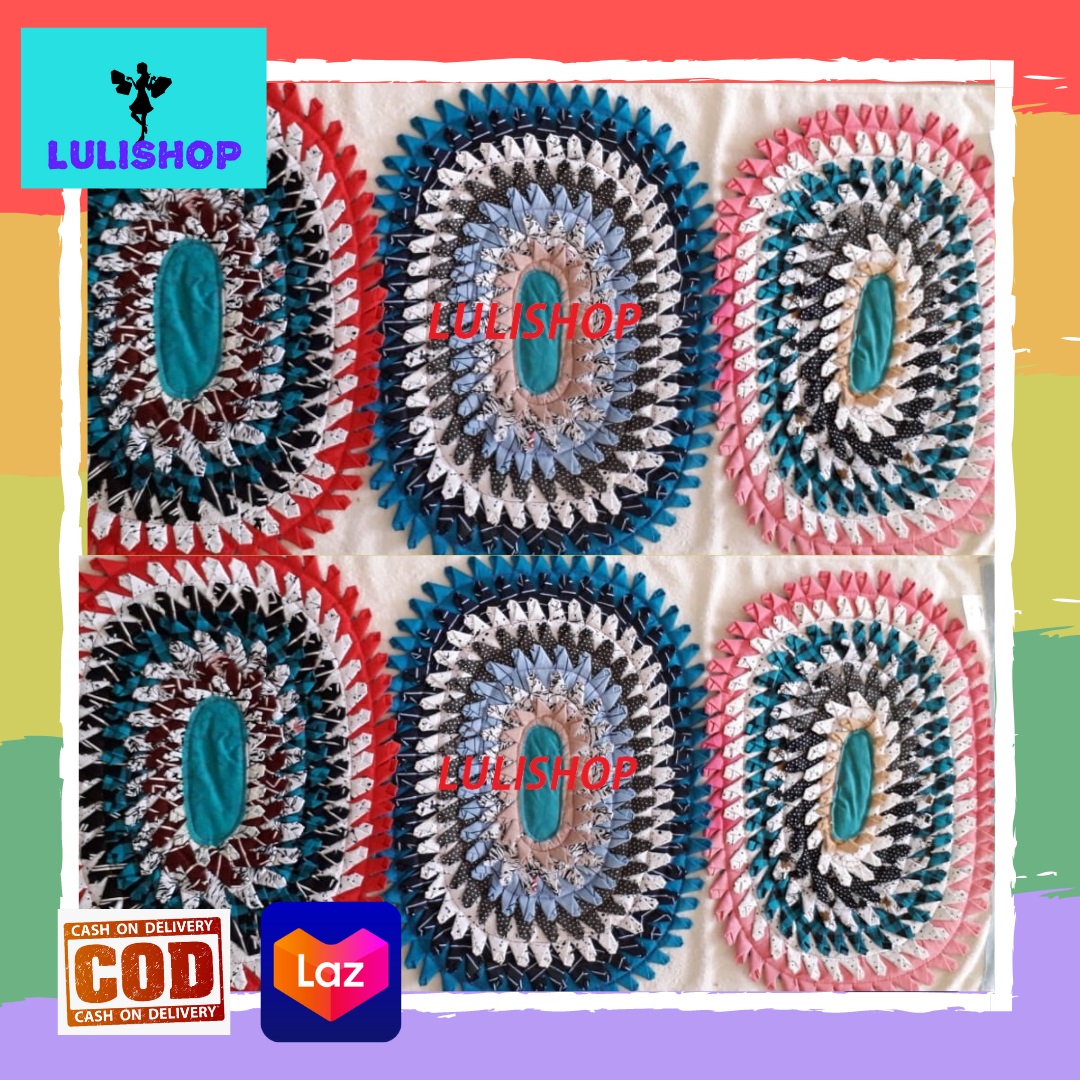 Dimana Beli Cuci Gudang 5 Pcs Keset Kain Perca Model Oval
