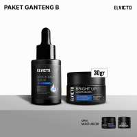 ELVICTO Paket Ganteng B 2in1 | Brightening+ Serum + Moisturizer | Skincare Pria Brightening & Skin Barrier