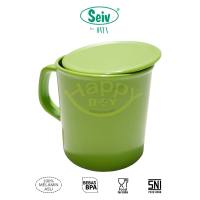 MUG MELAMIN | CANGKIR MELAMIN | GELAS GAGANG MELAMIN + TUTUP SEIV 340ML