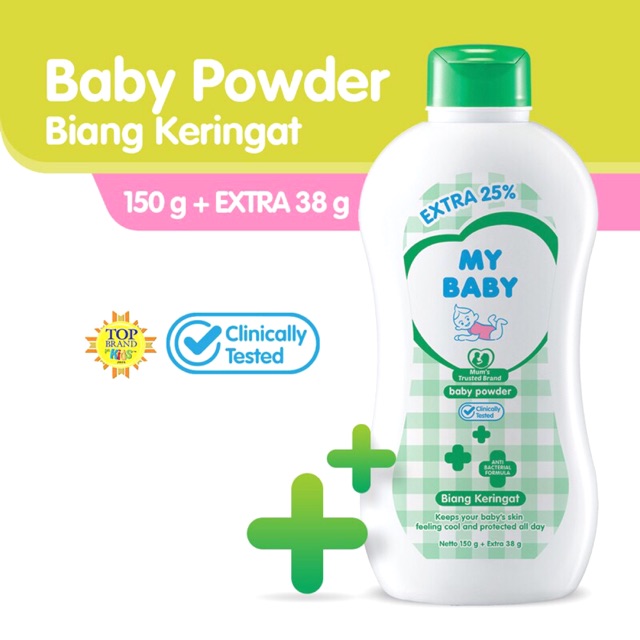 MY Baby Bedak Bayi Biang Keringat 150 Gr - MYBABY Hijau 150Gr