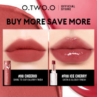 O.TWO.O Gloss Lipstick Lip Gloss Lippies Shiny Lipstick 3D Gloss Cooling Sensation Non-sticky Long-Lasting Lips Makeup 8 Shades